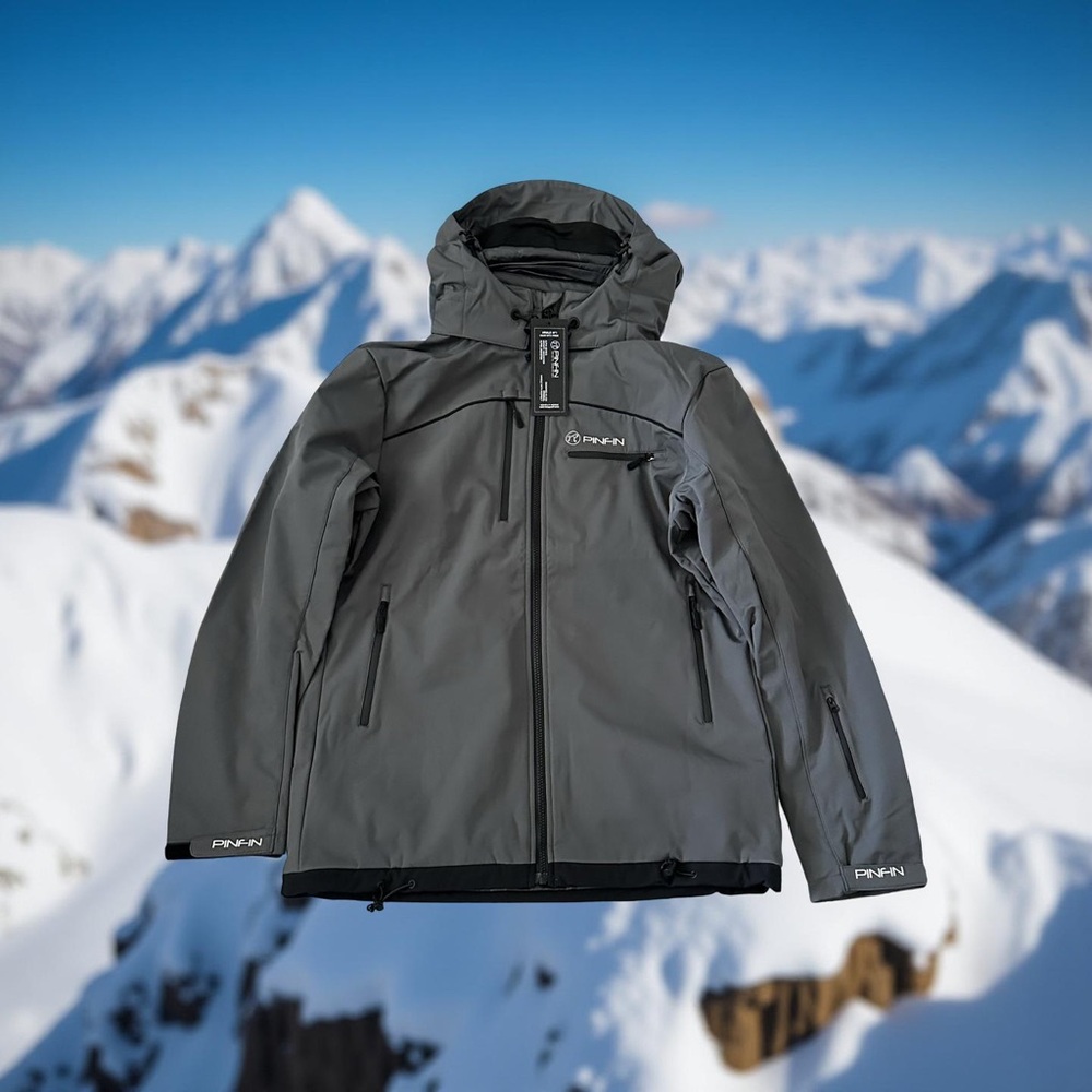 PINFIN  Performance Jacket with High Collar and Water-Resistant Fabr…